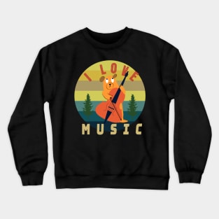 I love music bear Crewneck Sweatshirt